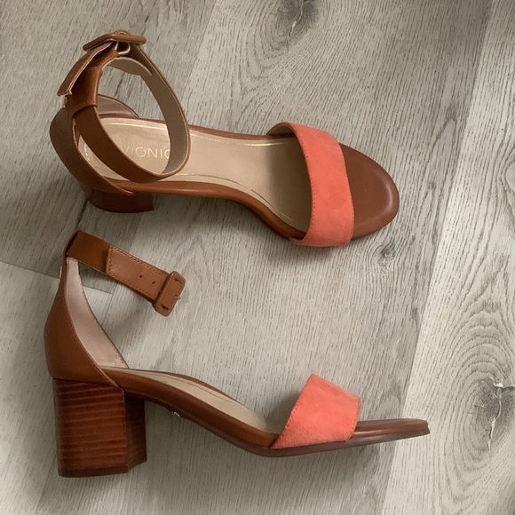 Vionic‎ Womens Rosie Pink Leather Ankle Strap Evening Dress Sandals Shoes size 8 - Picture 1 of 15